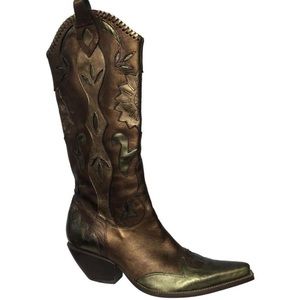 BCBGirls Boho Western Cowboy Metallic Boots